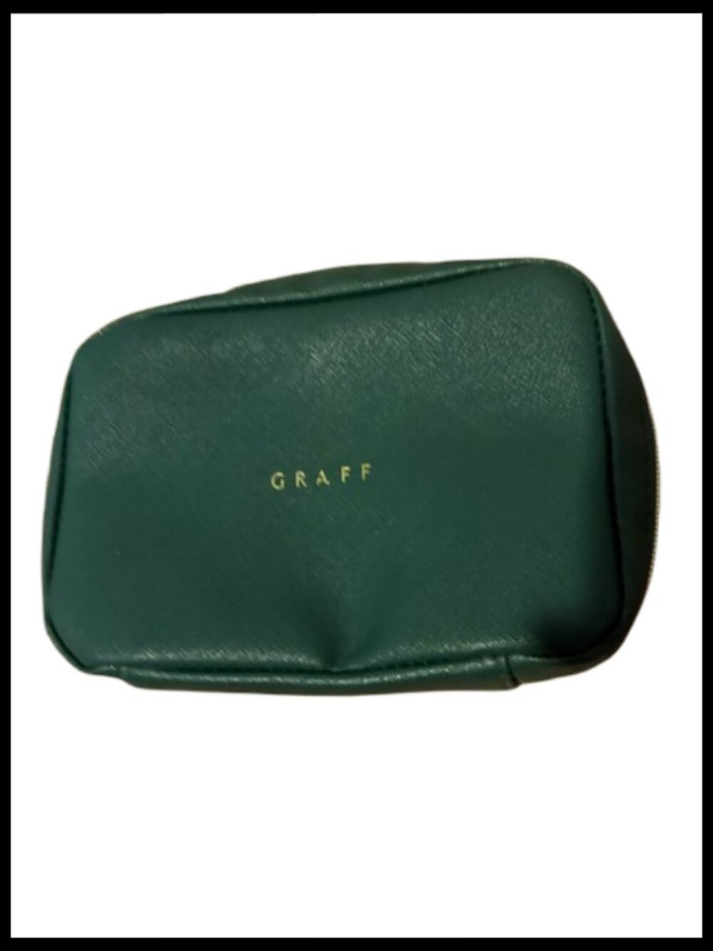 GRAFF x Korean Air Saffiano Textured Pouch – Dark Green
